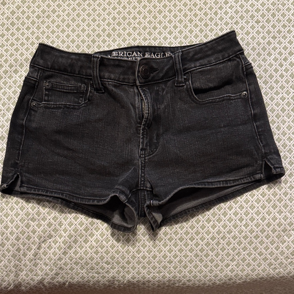 American Eagle Outfitters Women's Dark Gray Jean Shorts Size 0